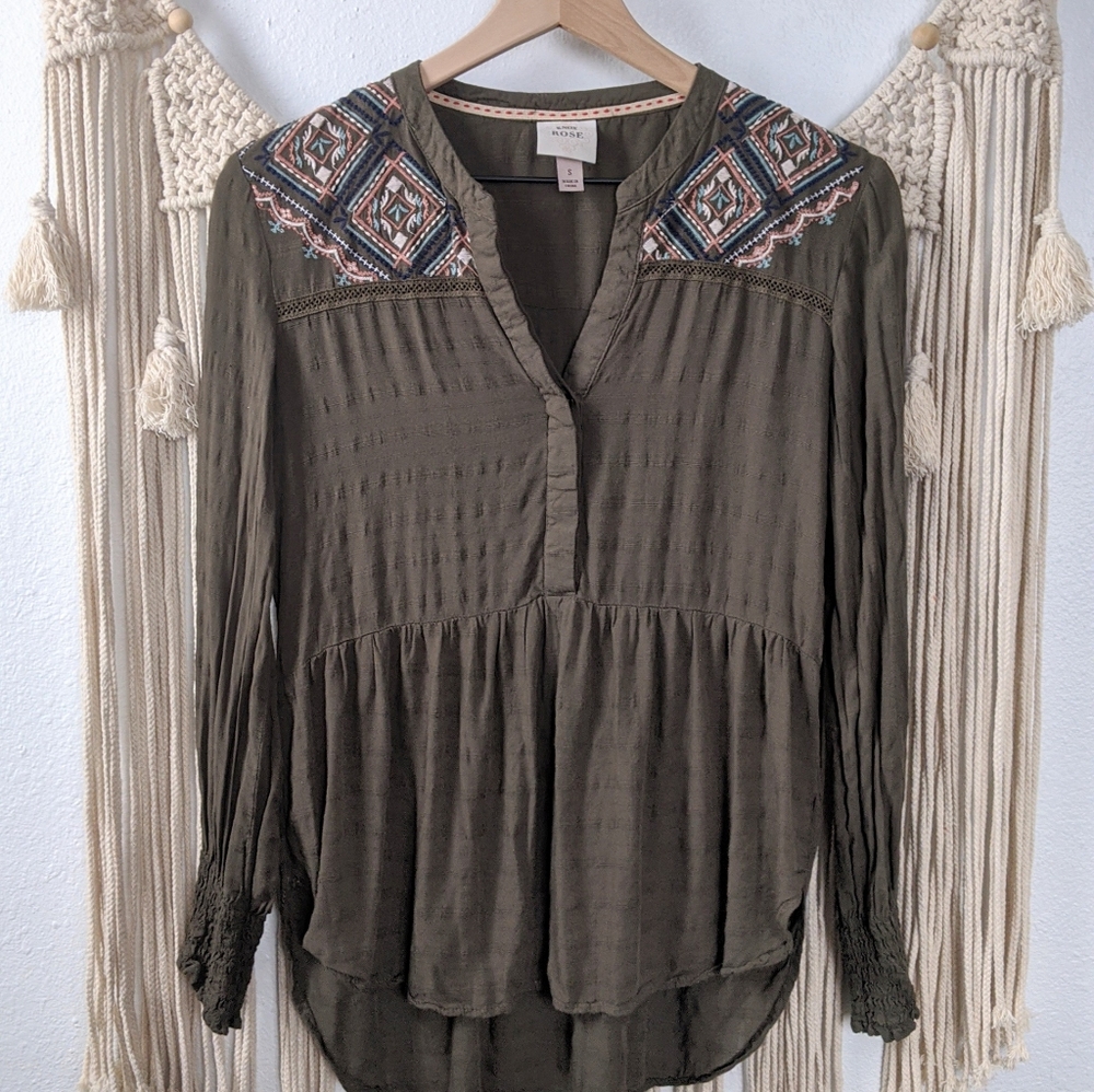 Knox Rose Embroidered Top